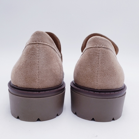 Journee Collection Vegan Leather Loafer Flats - Comfortable  Journee Collection Jessamey‎ Platform Loafer Taupe Vegan Slip On Women\'s Size 8